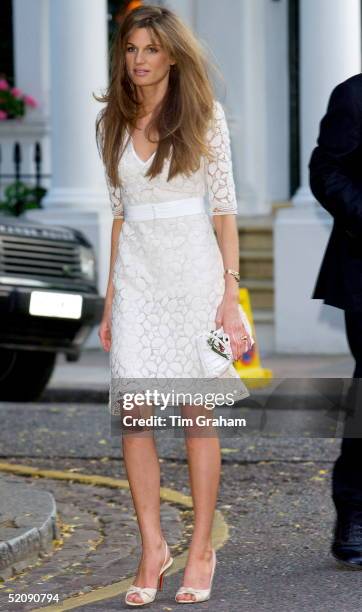 Jemima Kahn At A Celebrity Party Hosted By Broadcaster Sir David Frost In Chelsea. She Has Recently Become Divorced From Her Husband Imran Kahn.
