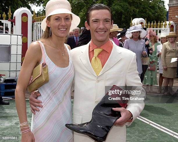 Frankie Dettori [ Lanfranco Dettori ] The Jockey With His Wife Katherine And His Lucky Boots At Royal Ascot Races.