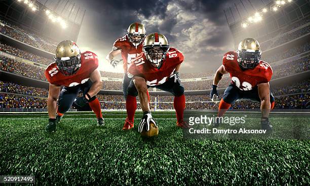 american football - quarterback stockfoto's en -beelden
