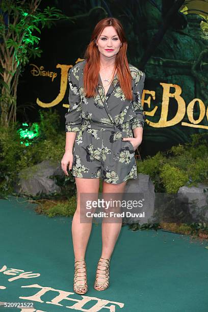 Arielle Free attends the UK Premiere of "The Jungle Book"at BFI IMAX on April 13, 2016 in London, England.