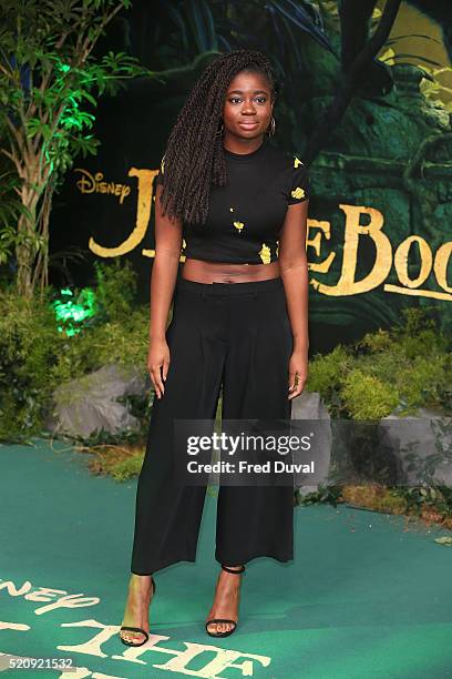 Clara Amfo attends the UK Premiere of "The Jungle Book"at BFI IMAX on April 13, 2016 in London, England.