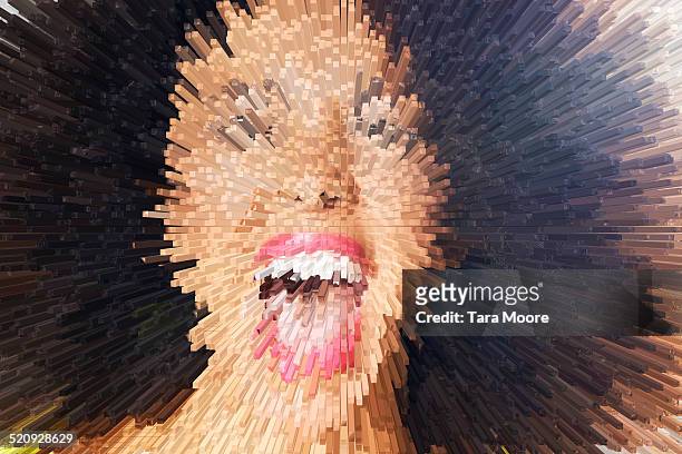 woman looking digital - voice stock pictures, royalty-free photos & images