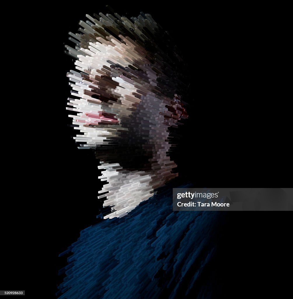 Man looking digital