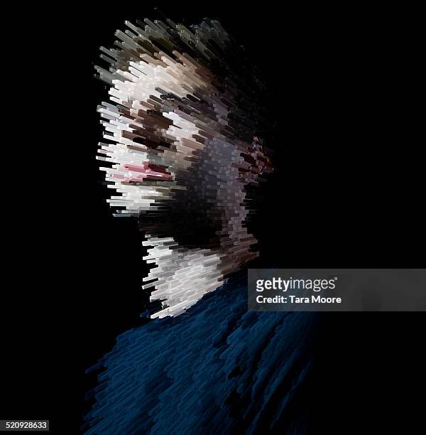 man looking digital - broken spectacles stock pictures, royalty-free photos & images