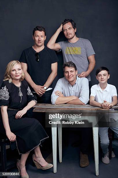 Actors Kirsten Dunst, Joel Edgerton, Michael Shannon and Jaeden Lieberher with director Jeff Nichols, "Midnight Special" are photographed for The...