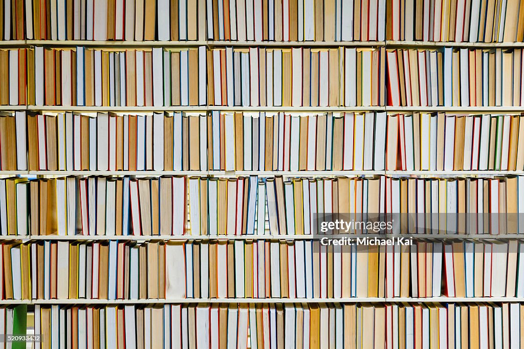 Books in bookshelf