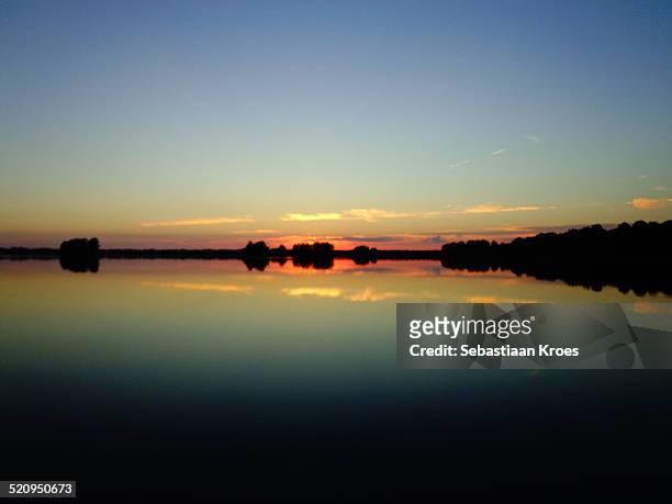 sundown over the lake, sweden - arboga stock pictures, royalty-free photos & images