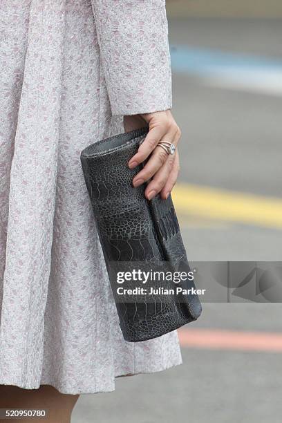 Crown Princess Mary of Denmark, at Copenhagen Airport, for the arrival of The President, and his wife during the State visit of the President of The...