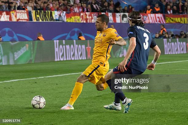 Daniel Alves da Silva of Barcelona during the UEFA Champions League quarter final, second leg match between Club Atletico de Madrid and FC Barcelona...