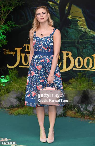 Ashley James arrives for the European premiere of "The Jungle Book" at BFI IMAX on April 13, 2016 in London, England.