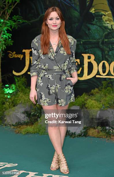 Arielle Free arrives for the European premiere of "The Jungle Book" at BFI IMAX on April 13, 2016 in London, England.