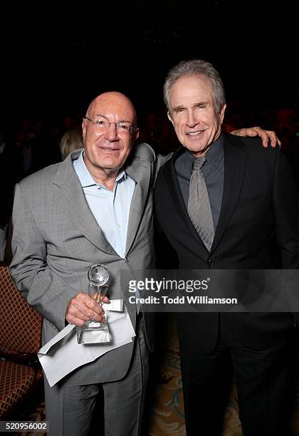 Producer Arnon Milchan and actor Warren Beatty attend CinemaCon and 20th Century Fox Present From Passion to the Big Screen: An Afternoon with the...