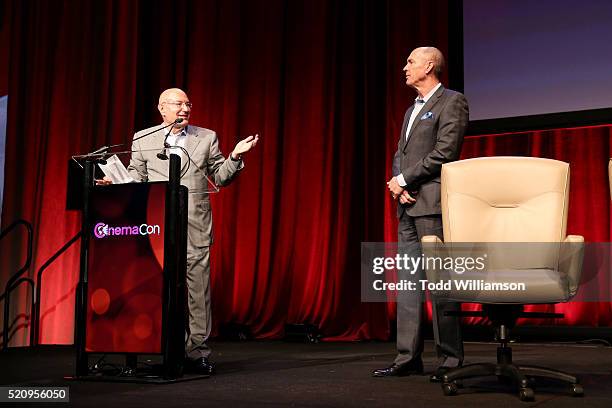 Producer Arnon Milchan and Chris Aronson, Executive vice president of domestic distribution and general sales manager at 20th Century Fox speak...