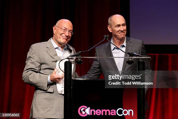 Producer Arnon Milchan and Chris Aronson, Executive vice president of domestic distribution and general sales manager at 20th Century Fox speak...