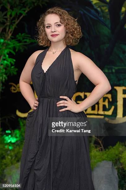 Carrie Hope Fletcher arrives for the European premiere of "The Jungle Book" at BFI IMAX on April 13, 2016 in London, England.