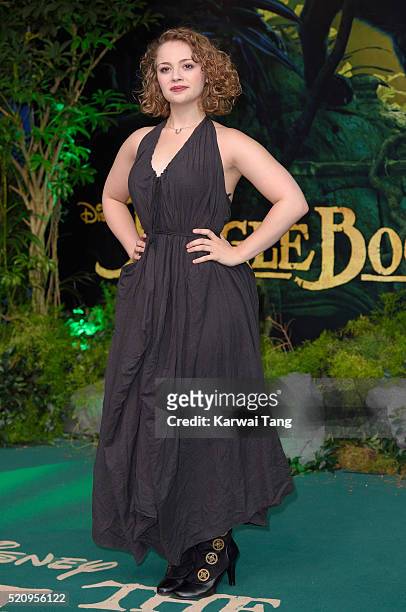 Carrie Hope Fletcher arrives for the European premiere of "The Jungle Book" at BFI IMAX on April 13, 2016 in London, England.