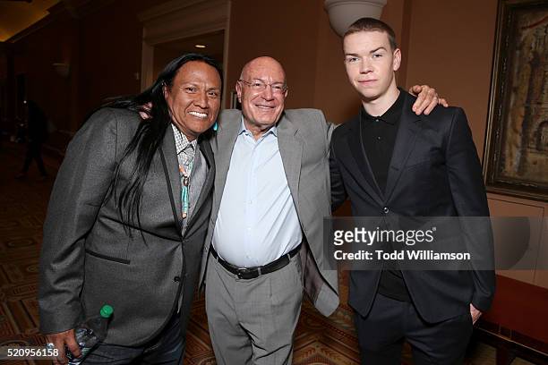 Actors Arthur Redcloud, producer Arnon Milchan and Will Poulter attend CinemaCon and 20th Century Fox Present From Passion to the Big Screen: An...