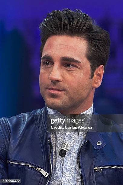 Spanish singer David Bustamante attends "El Hormiguero" Tv Show at Vertice Studio on April 13, 2016 in Madrid, Spain.