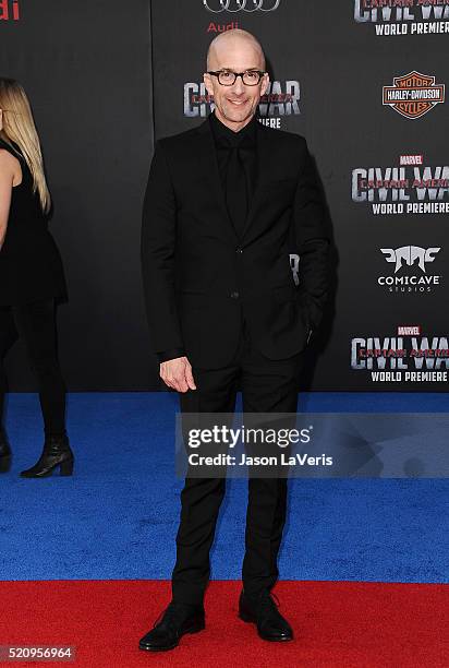 Actor Jim Rash attends the premiere of "Captain America: Civil War" at Dolby Theatre on April 12, 2016 in Hollywood, California.