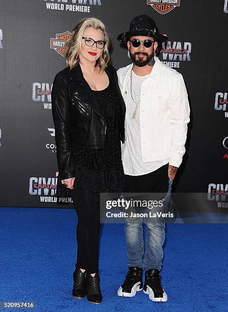 McLean and Rochelle Deanna Karidis attend the premiere of "Captain America: Civil War" at Dolby Theatre on April 12, 2016 in Hollywood, California.