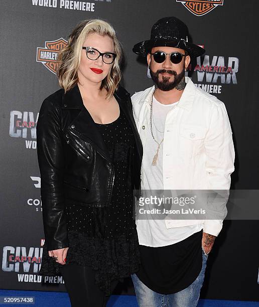 McLean and Rochelle Deanna Karidis attend the premiere of "Captain America: Civil War" at Dolby Theatre on April 12, 2016 in Hollywood, California.
