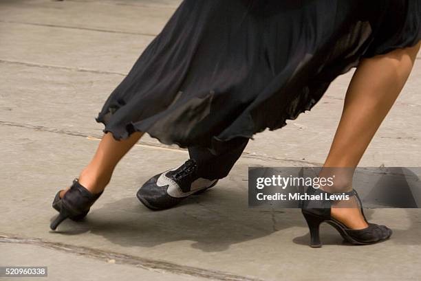 dancers' feet - ballroom dancing feet stock pictures, royalty-free photos & images