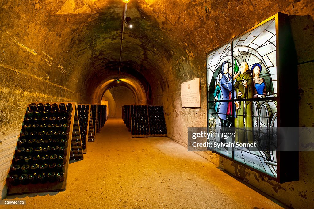 Taittinger champagne cellar, France