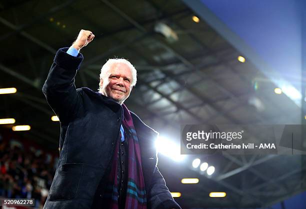 Chairman of West Ham United David Gold during the Emirates FA Cup Sixth Round Replay match between West Ham United and Manchester United at Boleyn...