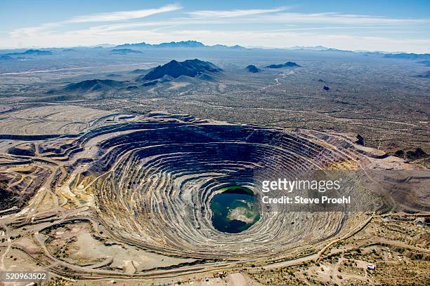 ajo copper mine - surface mining stock pictures, royalty-free photos & images