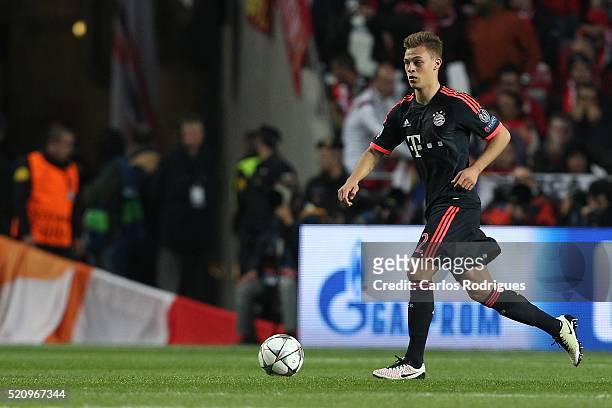 Bayern Munich's midfielder Joshua Kimmich during the match between SL Benfica and FC Zenit for the UEFA Champions League Quarter Final: Second Leg at...