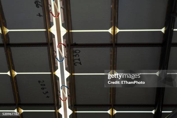 making of the solar powered aircraft "solar impulse 2" - aeroplane part stock pictures, royalty-free photos & images