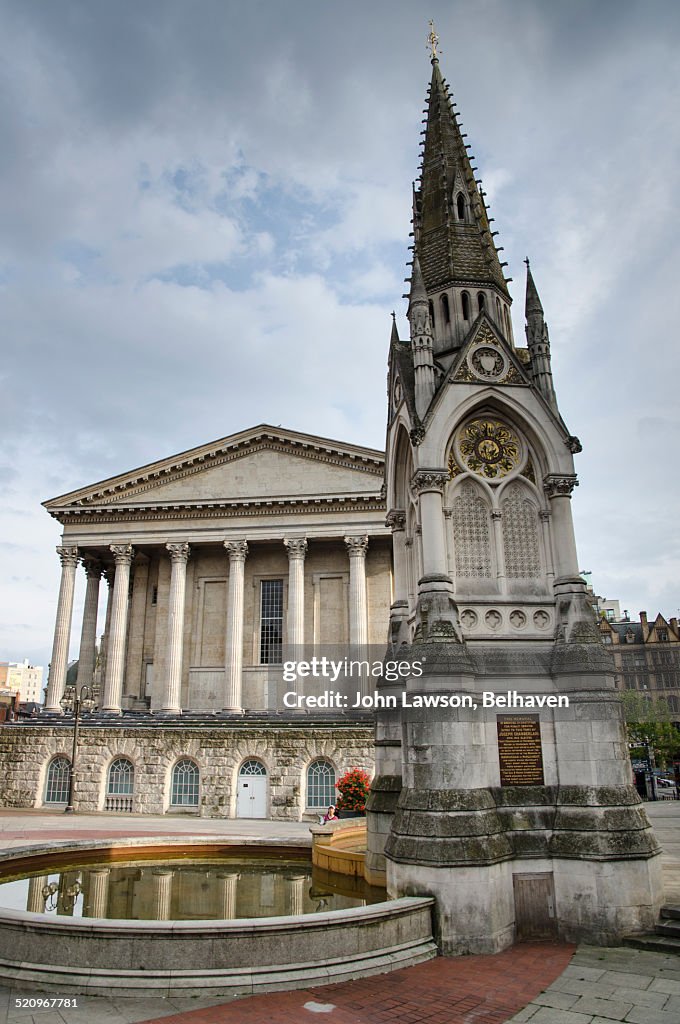 Birmingham Town Hall and the Chamberlain Memorial