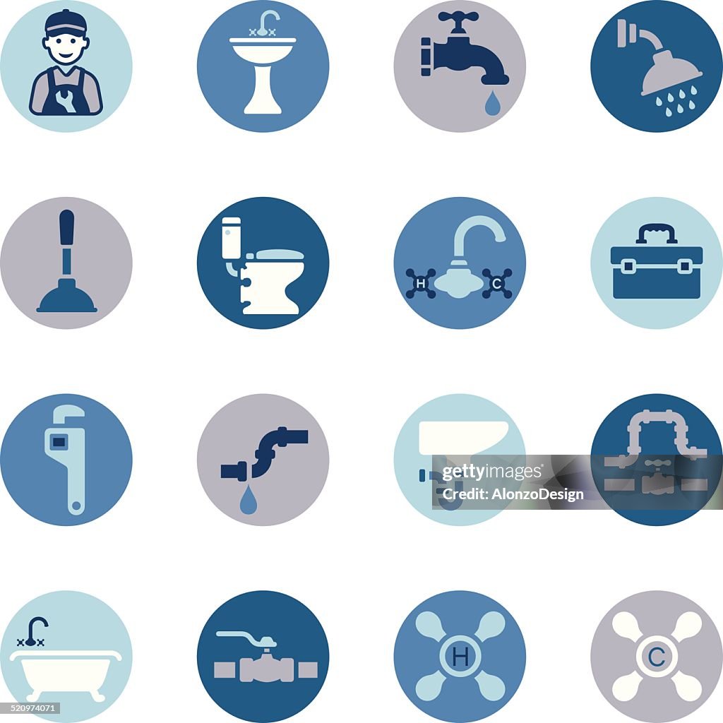 Plumbing Icon Set