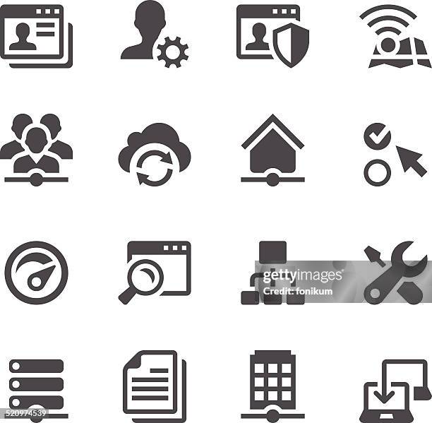 stockillustraties, clipart, cartoons en iconen met network icons - persoonsgegevens