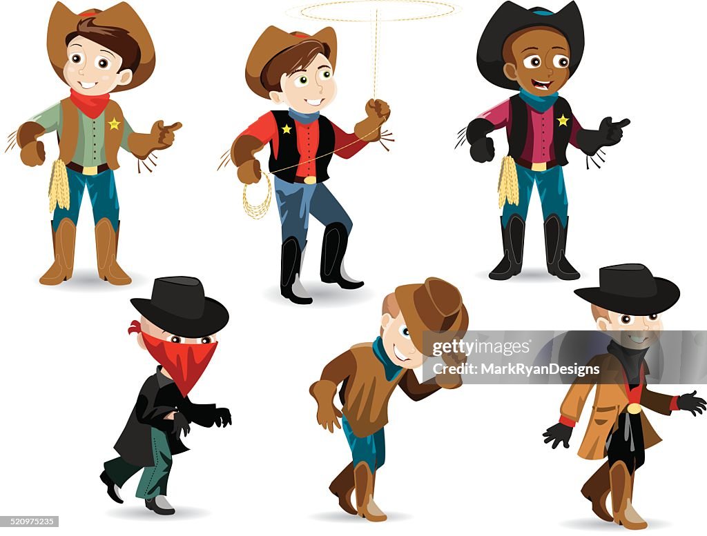 Cowboy Kids High-Res Vector Graphic - Getty Images