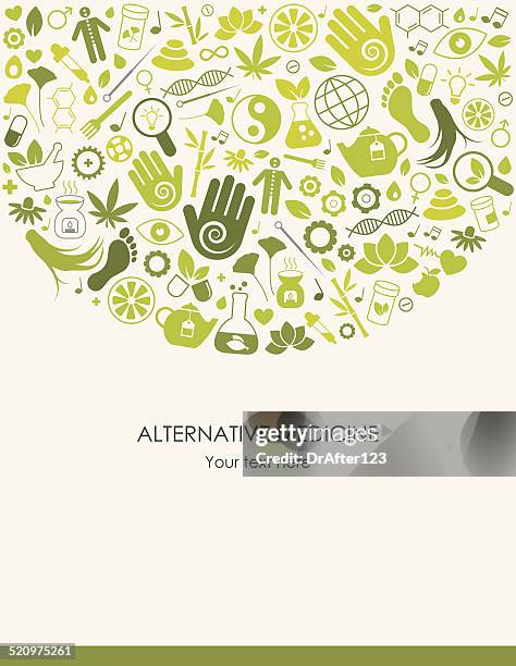 alternative medicine background - ayurveda stock illustrations