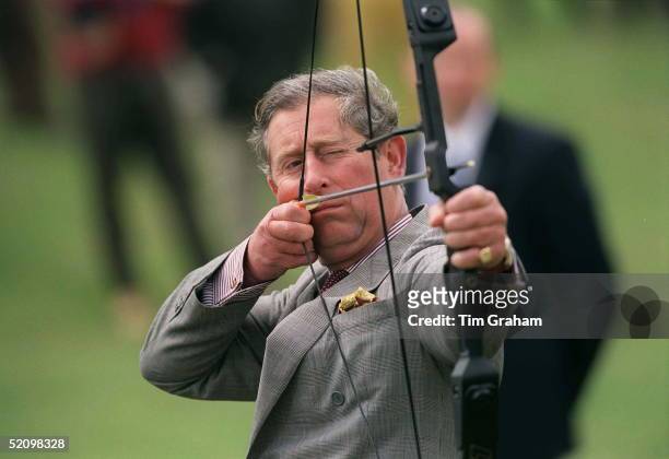 Prince Charles At The Aston Martin Clay Pigeon Shoot In Aid Of The Prince's Trust, The Royal Berkshire Shooting School, Pangbourne, Berkshire.