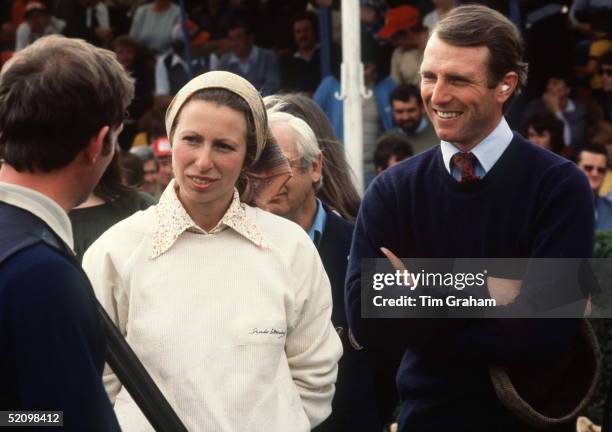 Princess Anne And Her Husband, Mark Phillips, At A Clay Pidgeon Shoot In Chester.