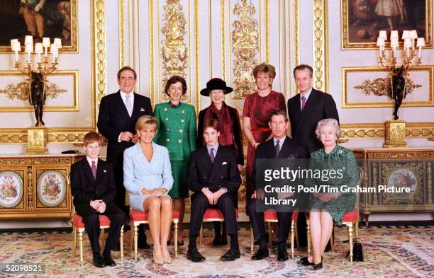 The Official Portrait Of The Royal Family On The Day Of Prince William's Confirmation At Windsor Castle. Photo Taken In The White Drawing Room. Left...