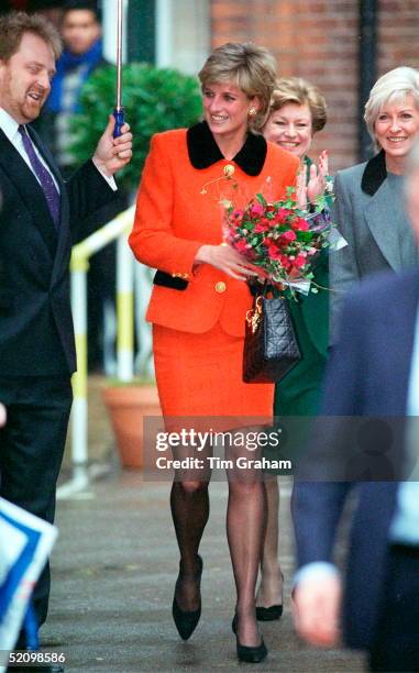 Princess Of Wales Visiting The English National Ballet School In South West London.