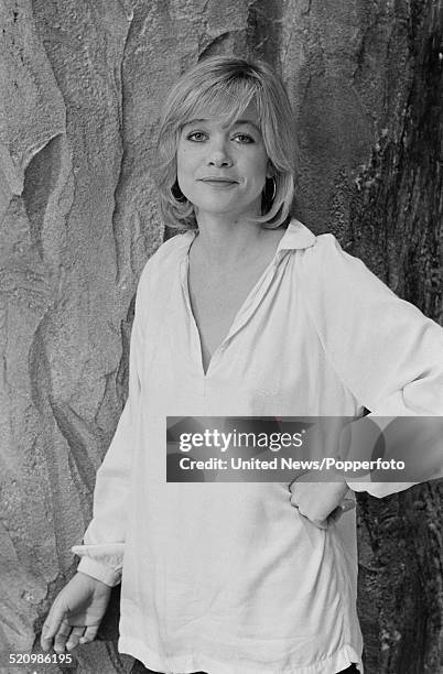 English actress Judy Geeson pictured on the set of the film Inseminoid on 6th June 1980.