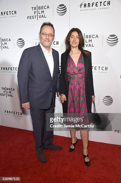 Actor Jean Reno and Zofia Borucka at "The First Monday In May" World Premiere - 2016 Tribeca Film Festival - Opening Night at John Zuccotti Theater...