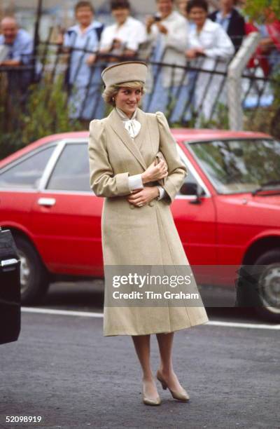 Princess Diana In Coventry For A Visit To The Charity Remploy
