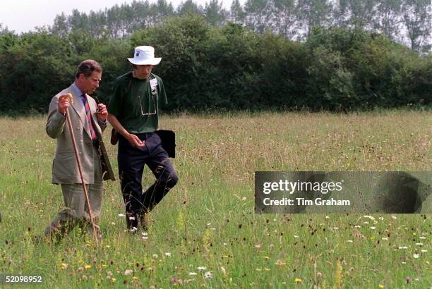 Prince Charles, Patron Of The Wildlife Trusts, Inaugurating 11 Fields At Clattinger Farm, Near Oaksey, Wiltshire As A Wiltshire Wildlife Trust...