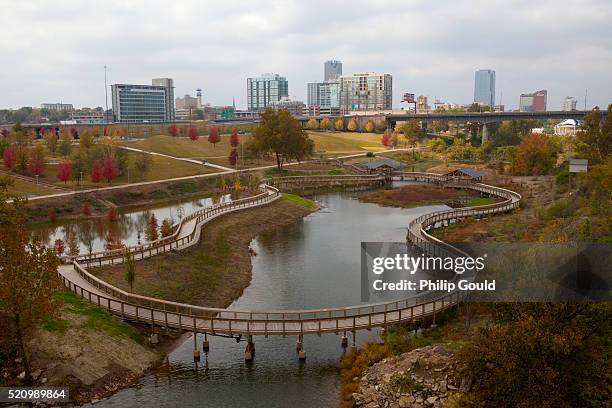 little rock ar wetland walkway - arkansas stock pictures, royalty-free photos & images