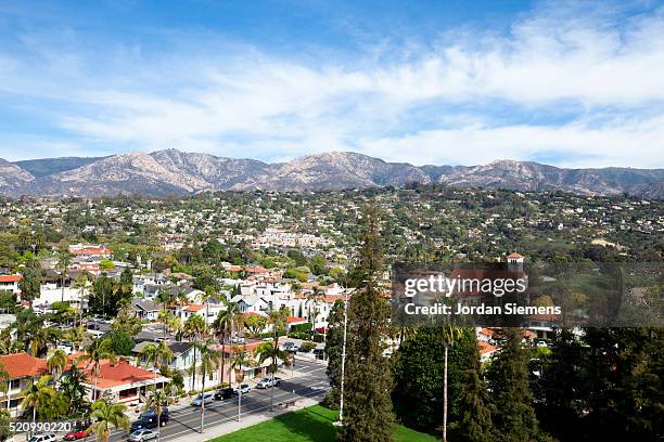 the town of santa barbara, california - santa barbara county fotografías e imágenes de stock