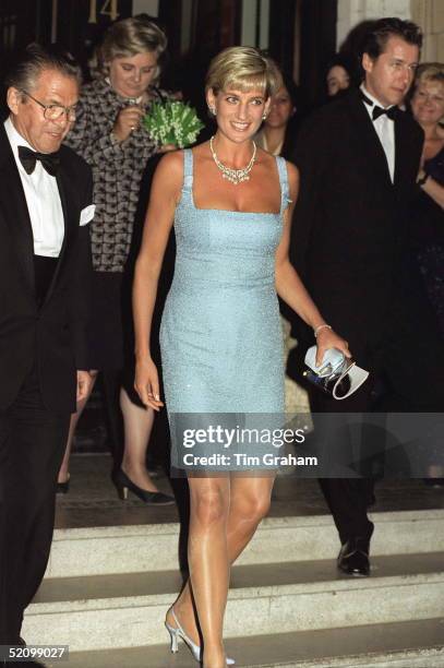 Diana, Princess Of Wales As Patron Of The English National Ballet, Attends Their Royal Gala Performance Of 'swan Lake' At London's Royal Albert Hall....