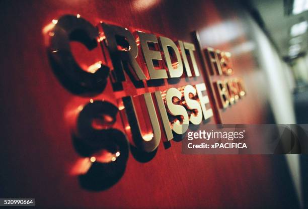 workers in the office of credit suisse first boston (csfb) - credit suisse stock pictures, royalty-free photos & images