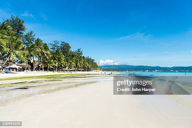 white beach, boracay, philippines - boracay beach stock pictures, royalty-free photos & images
