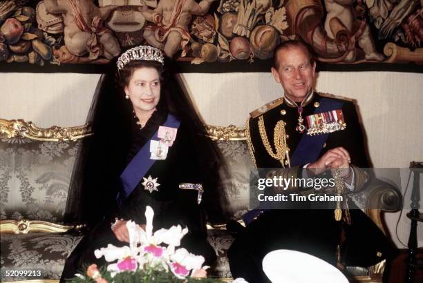 The Queen And Prince Philip At The Vatican For An Audience With The Pope